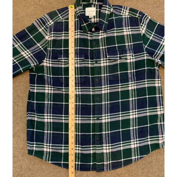 American Eagle Shirt Mens XL Flannel Plaid Super Soft Cotton Long Sleeve - Picture 2 of 8